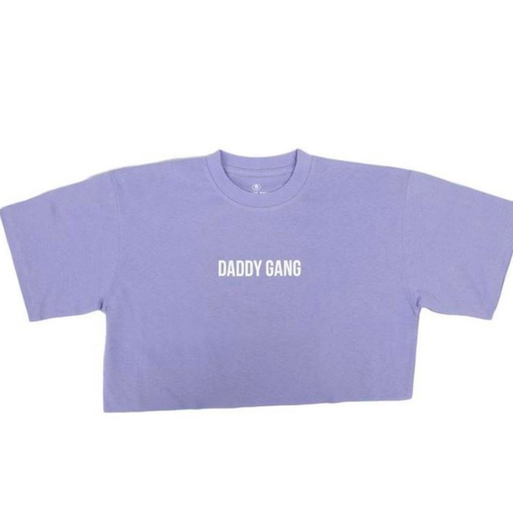 Call her daddy “daddy gang” purple cropped t-shirt